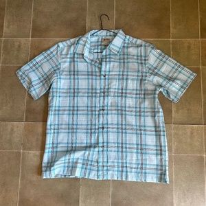 Large Short Sleeve Mens Button Down